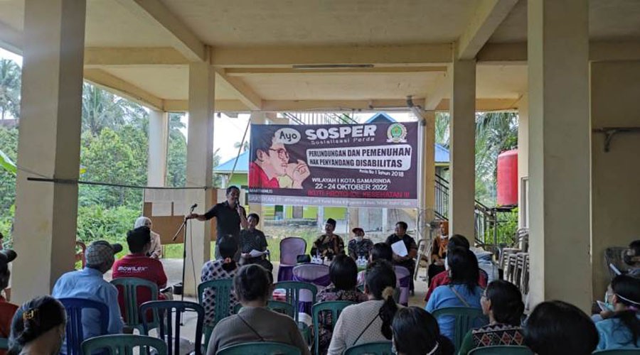Disambut Hangat Warga Bukuan, Anggota DPRD Kaltim Marthinus Paparkan Pentingnya Perda Penyandang Disabilitas