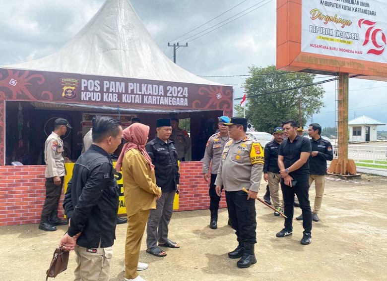 Kapolres Kukar Kunjungan Ke KPU, Pastikan Pengamanan Tahapan Pendaftaran Pilkada 2024