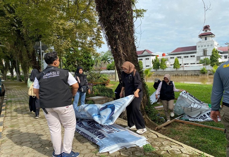 Masuk Masa Tenang Pemilu, Bawaslu Kukar Tertibkan Algaka