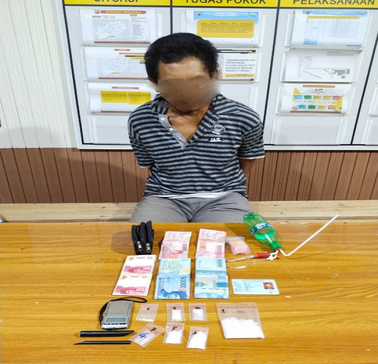 Asyik Nimbang, Pengedar Sabu di Sebulu Diringkus Polisi