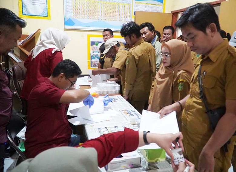 Pemkab Berau Bangun Benteng Antinarkoba Dimulai dari Kampung, 179 Aparatur Jalani Tes Urine