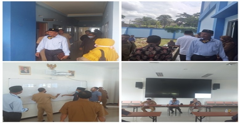 Sidak Komisi III dan IV DPRD Kukar,  Proyek Pembangunan Gedung SMPN 1 Tenggarong Belum Rampung