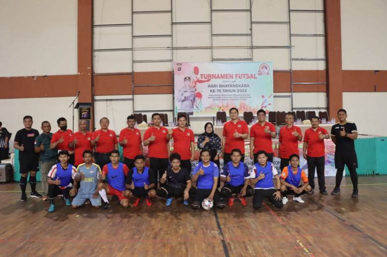 Tim Futsal Jurnalis Tahan Imbang Polres Berau