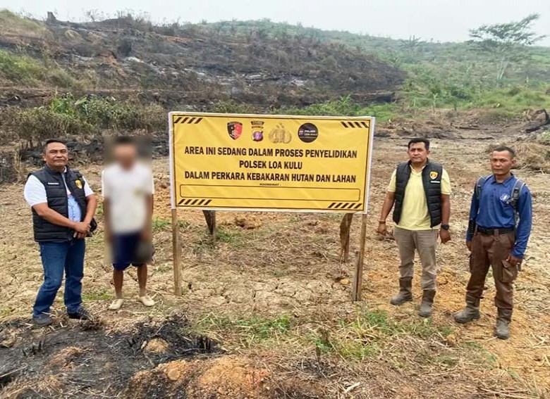 80 Pohon Sawit Muda Terbakar, Polisi Usut Dugaan Pembakaran Lahan di Loa Kulu