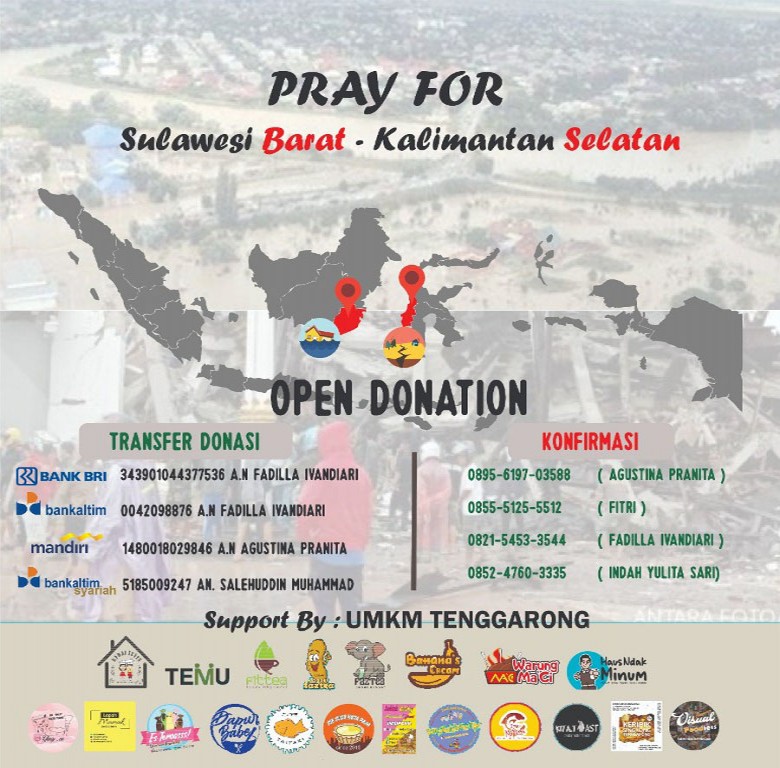 UMKM Tenggarong Buka Donasi untuk Korban Bencana Kalsel dan Sulbar