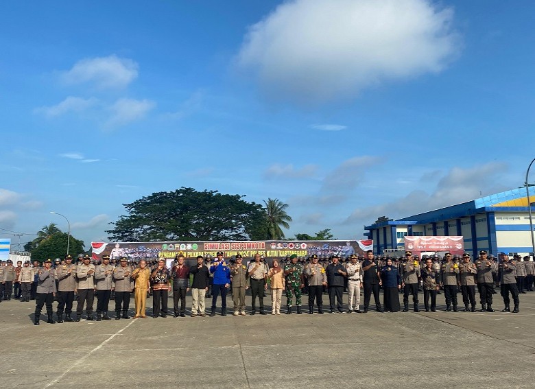 Polres Kukar Gelar Sispamkota Pilkada Serentak 2024, Turunkan 800 Personil Gabungan