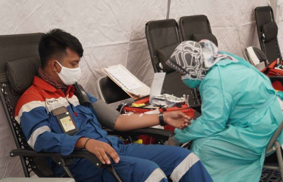 Bulan K3, Pertamina Kumpulkan 75 Kantong Darah