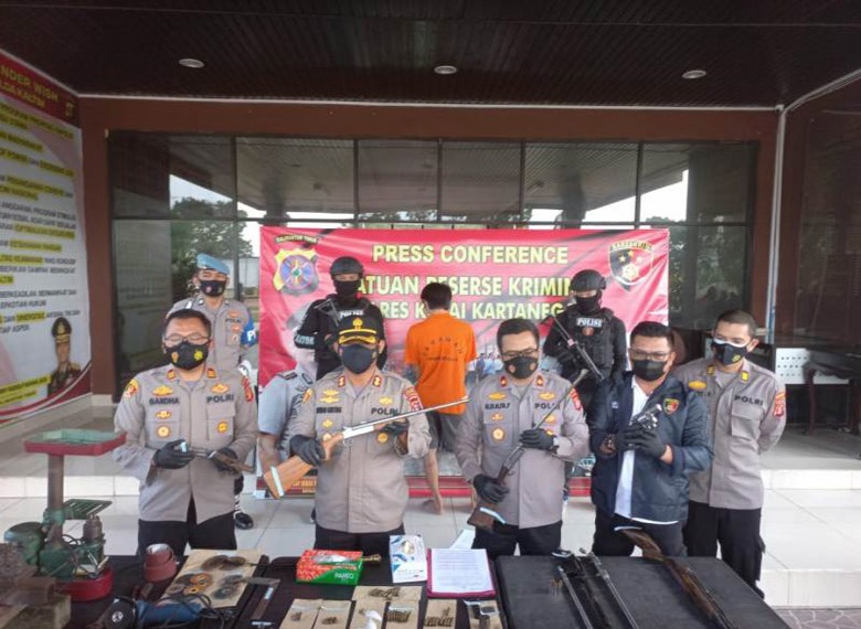 Polisi Tangkap Pembuat Senjata Api Rakitan di Loa Kulu