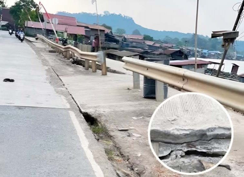 Belum Genap Dua Tahun Diperbaiki, Jalan Yos Sudarso Desa Jembayan Kembali Retak