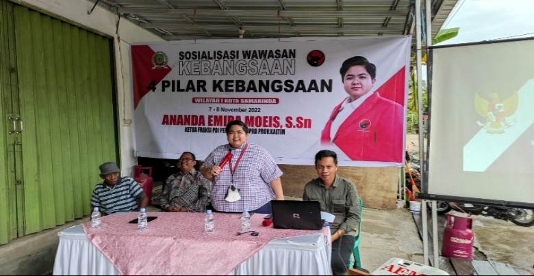 Disambut Hangat Warga Loa Bakung, Ananda Emira Moeis Sampaikan Pentingnya Wawasan Kebangsaan