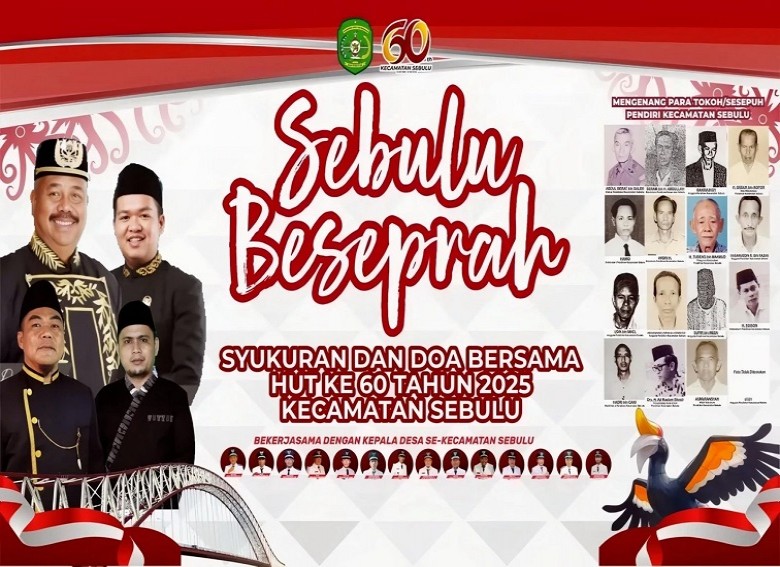 Sebulu Rayakan HUT ke-60 dengan Tradisi Beseprah dan Peresmian Masjid