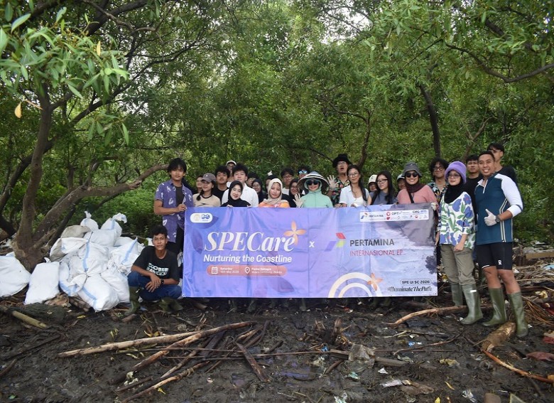 Dukung Keberlanjutan Pesisir, Pertamina Internasional EP (PIEP) Berkolaborasi dengan SPE UI, Melakukan Penanaman Mangrove