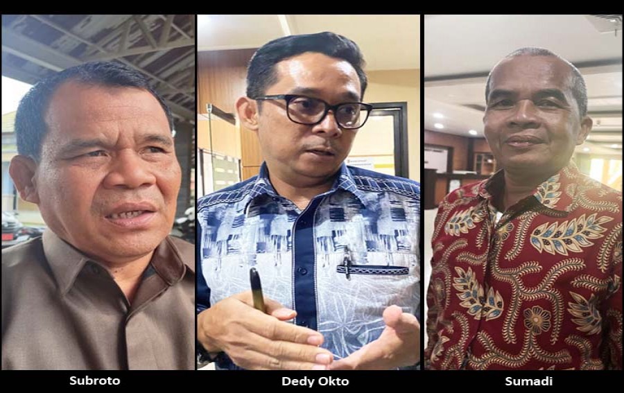 Dedy Okto Ketua DPRD Berau Definitif, Subroto Wakil Ketua I, Sumadi Wakil Ketua II