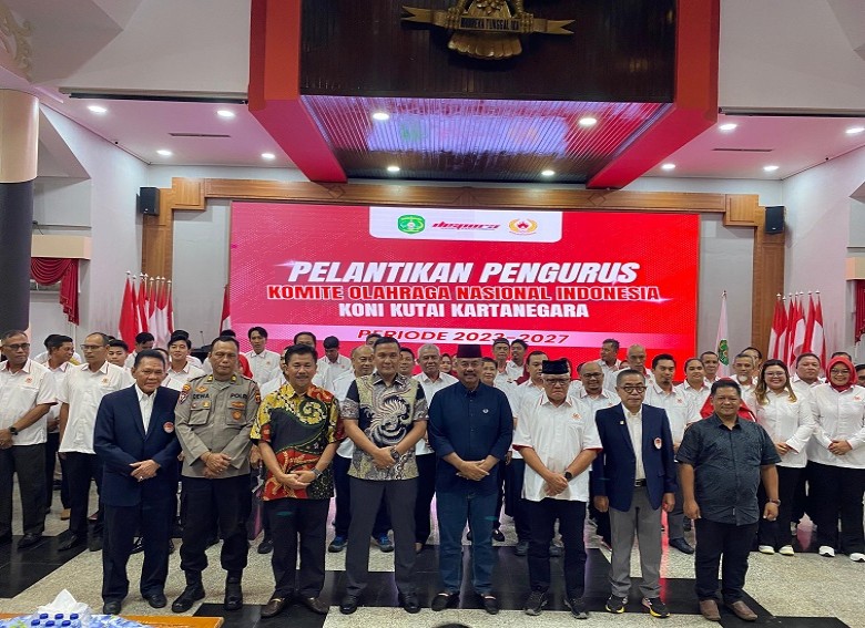 Hadiri Pelantikan Pengurus KONI Kukar Periode 2023–2027, Bupati Edi : Pemkab Komitmen Dukung Kemajuan Olahraga