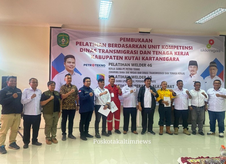 Terus Berupaya Mencetak SDM Lokal Bersaing di Pasar Kerja , Distranaker Kukar Gelar Pelatihan Welder dan Operator Alat Berat