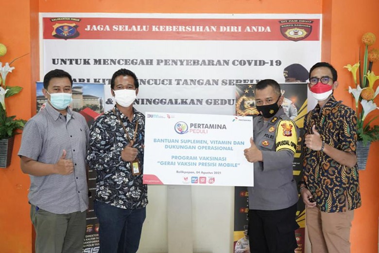 Pertamina Dukung Program Vaksinasi Massal TNI-Polri di Kalimantan Timur