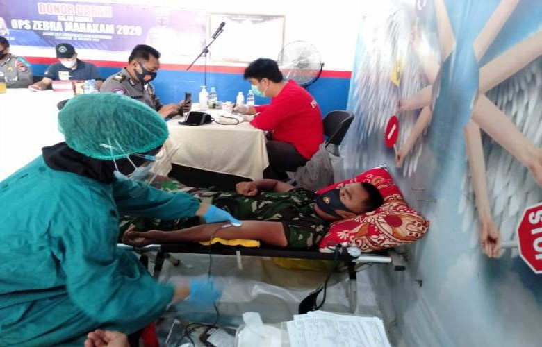 Satlantas Polres Kukar Gelar Donor Darah