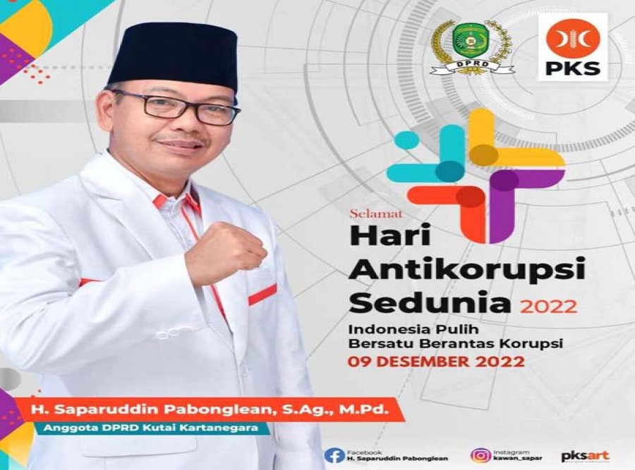 Momentum Peringatan Hari Anti Korupsi 2022, Saparuddin Pabonglean : Semua Pihak Lakukan Perubahan dan Pencegahan