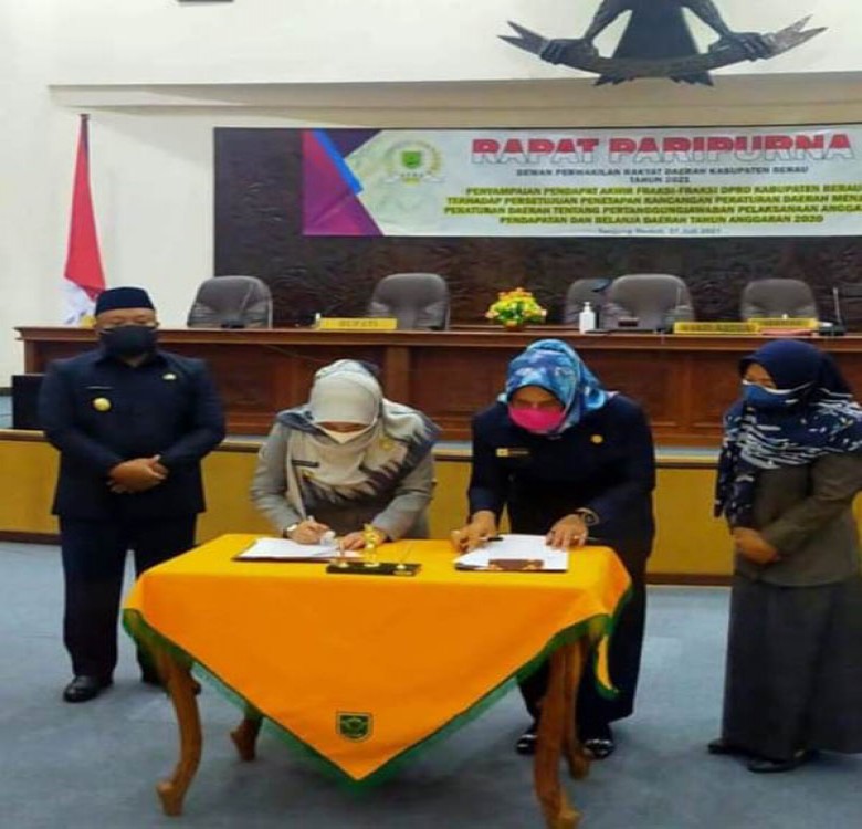 7 Fraksi DPRD Berau Menerima Pertanggung Jawaban APBD 2020, Bupati: Secara Objektif  Pelaksanaannya Dapat Dipertanggungjawabkan