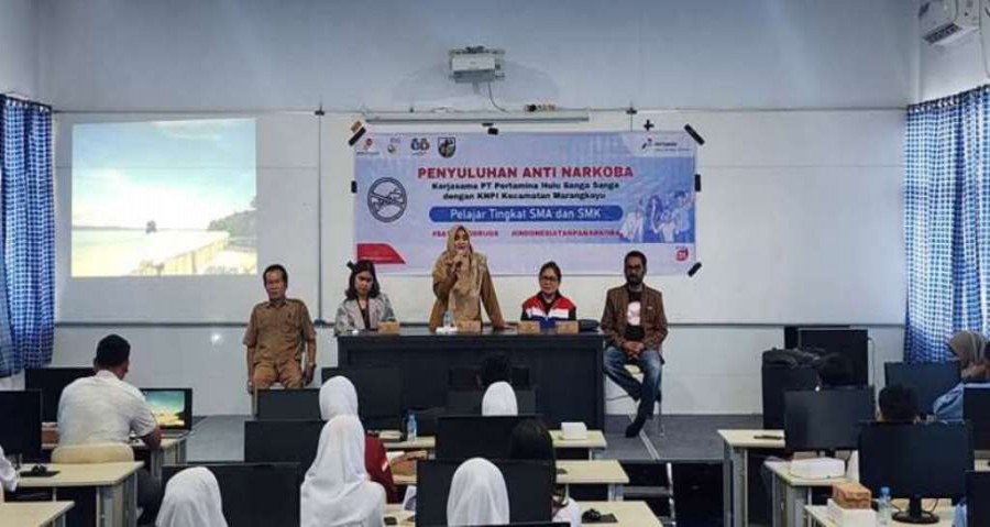 Investasi untuk Masa Depan Generasi Muda, PT Pertamina Hulu Sanga Sanga Gelar Penyuluhan Anti-Narkoba di Marang Kayu