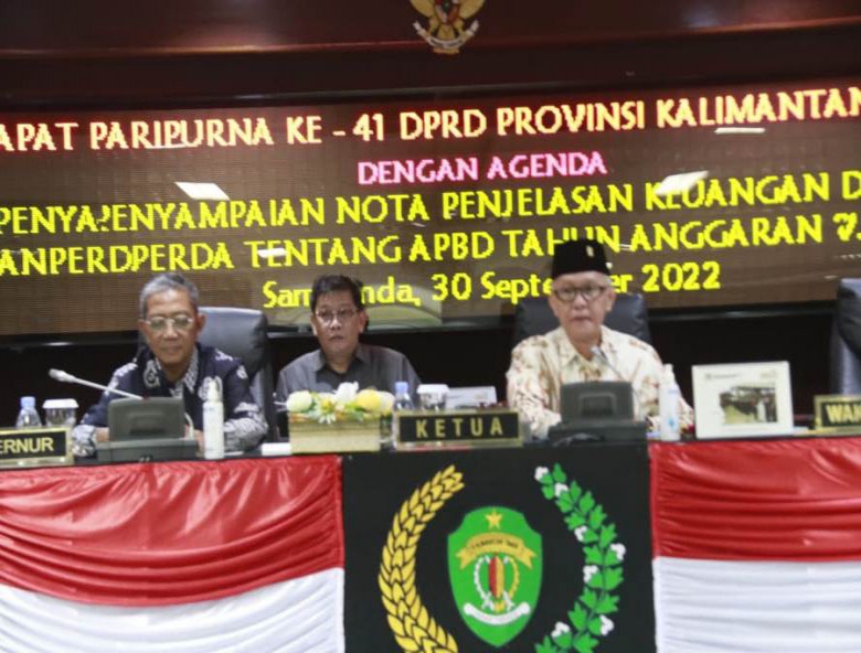 Rapat Paripurna DPRD Kaltim, Agenda Penyampaian Rancangan Nota Keuangan APBD Kaltim 2023
