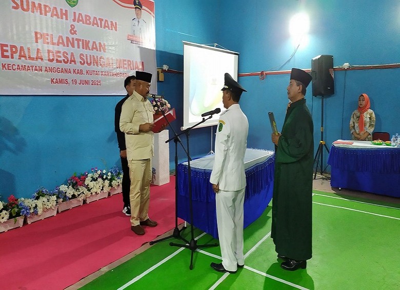 Eka Wahyu Ditunjuk jadi PJ Kades Sungai Meriam, DPMD Kukar Harap Pemerintahan Desa Tetap Berjalan Lancar