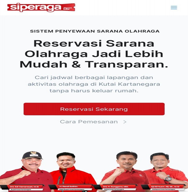 SiPeRaga Aplikasi Memudahkan Masyarakat Kukar Mengakses Sarana Olahraga