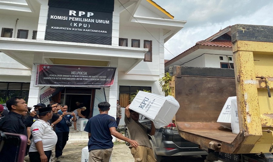 Logistik Pemilu di Kukar Mulai Didistribusikan