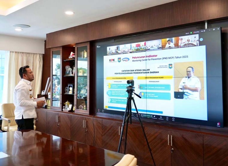 Ikuti Peluncuran Indikator MCP 2025 Secara Virtual, Gubernur Rudy Ingatkan Jajarannya Tidak Terlibat Korupsi