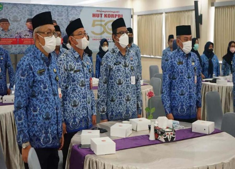 Peringatan HUT ke-50 Korpri Tahun 2021,Sa'bani:Anggota Korpri Harus Berintegritas