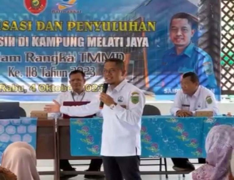 Kolaborasi TMMD, Perumda Batiwakkal Lakukan Sosialisasi dan Penyuluhan Air Bersih di Kampung Melati Jaya