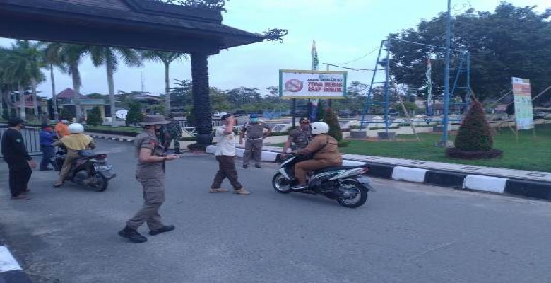 Cegah Penularan Covid-19, Tim Gakkum Lakukan Penertiban Penggunaan Masker