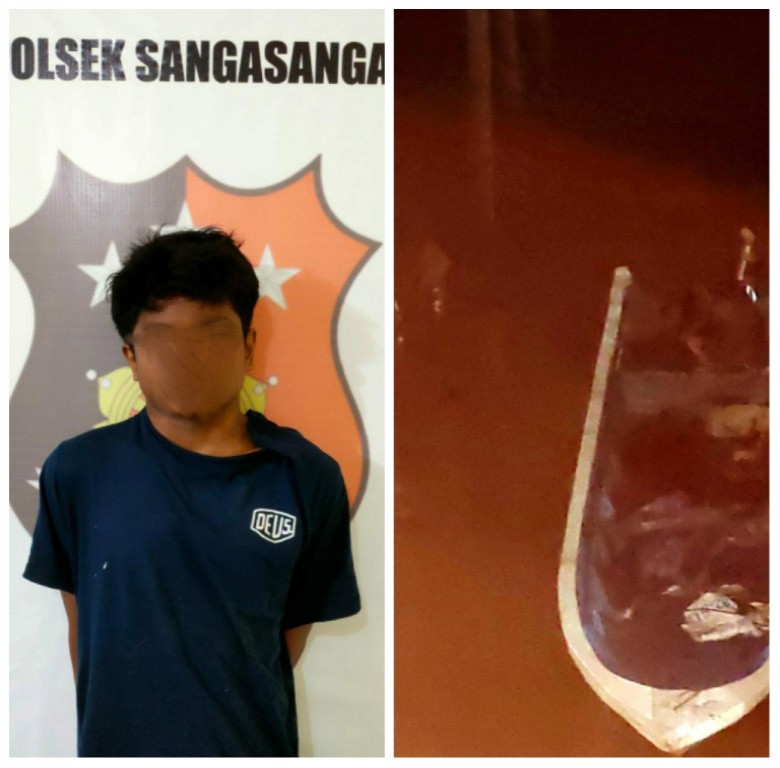 Warga Ramai ramai Tangkap Pencuri Perahu di Sanga Sanga