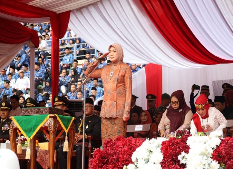 Sekda Sri Pimpin Upacara Detik-Detik Proklamasi di Palaran