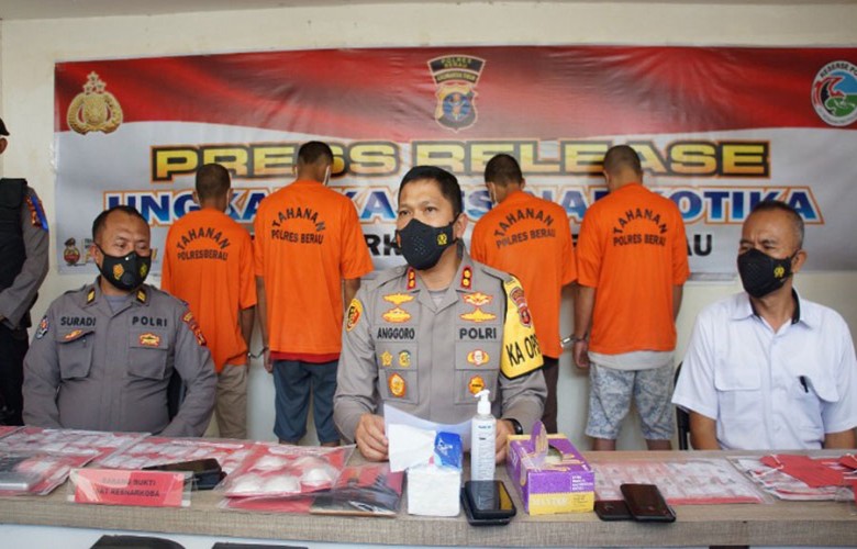 Polres Berau Ungkap Kasus Narkoba, 345,54 Gram Barang Bukti Sabu Berhasil Diamankan