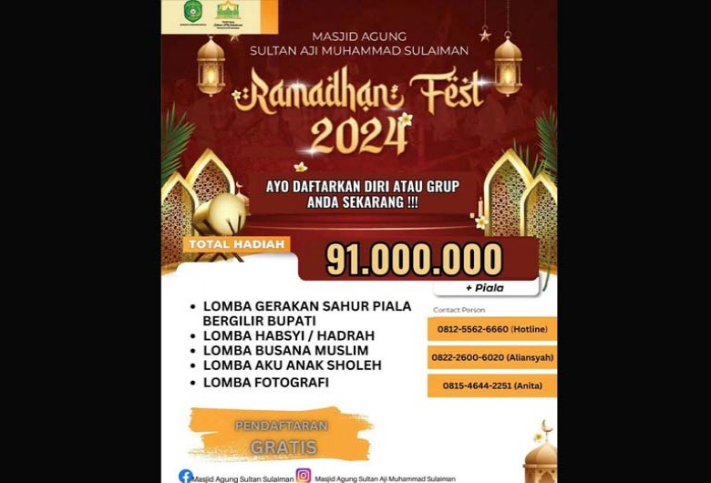 Meriahkan Ramadan, Dispar Kukar Gelar Sejumlah Lomba