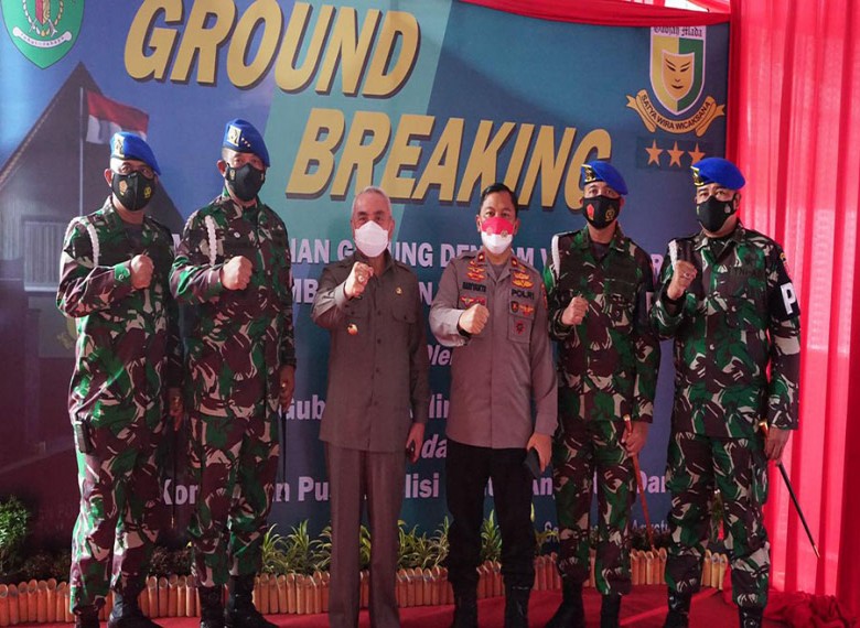 Gubernur Groundbreaking Gedung Denpom VI/1 Samarinda