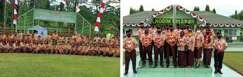 Dandim Buka Perkemahan Pramuka  Saka Wira Kartika Terpusat 2020 di Sendawar