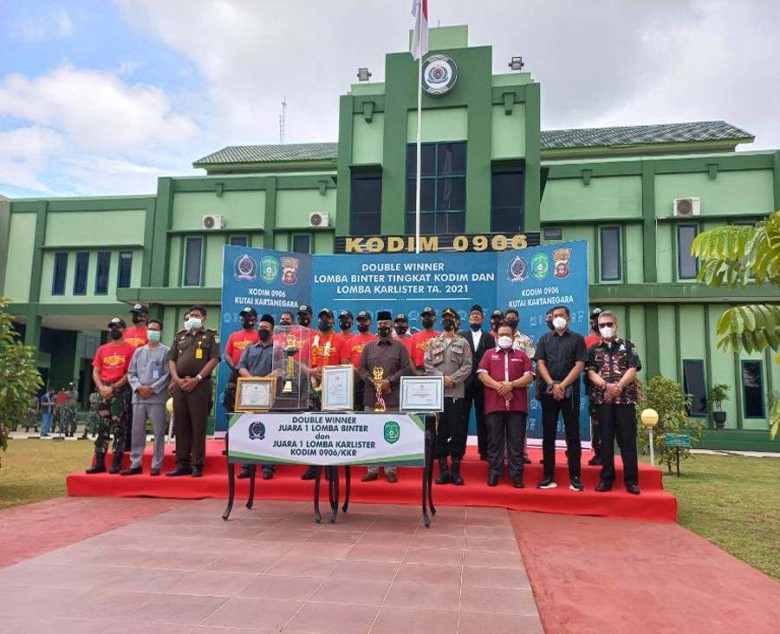 Bupati Edi Sampaikan Apresiasi kepada Dandim 0906 Kukar, Raih Juara I Lomba Binter
