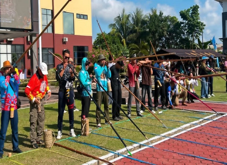 Lomba Sumpit Kapolres Kukar Cup Jadi Ajang Pelestarian Budaya Kalimantan