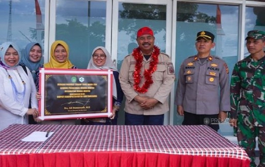 Resmikan Pembangunan Puskesmas UPTD Muara Muntai, Ini Pesan Bupati Edi Damansyah