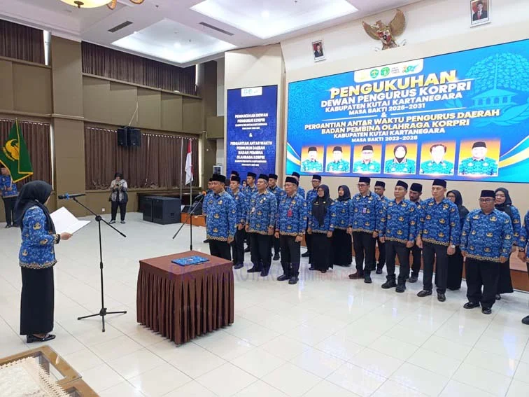 Dewan Pengurus KORPRI dan Bapor KORPRI Kukar Dikukuhkan, Perkuat Organisasi dan Cetak Atlet Berprestasi