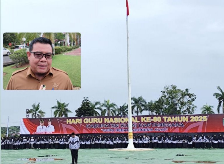 Kadis DPMD Kukar Hadiri Upacara Peringatan PGRI ke-80, Siap Kolaborasi Majukan Pendidikan Desa