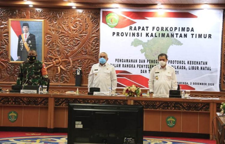 Pimpim Rapat Forkompinda Kaltim, Isran Noor: Cegah Covid di Pilkada
