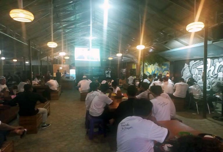 Beri Dukungan Mahfud MD, OMG Kukar Gelar Nobar Debat Cawapres