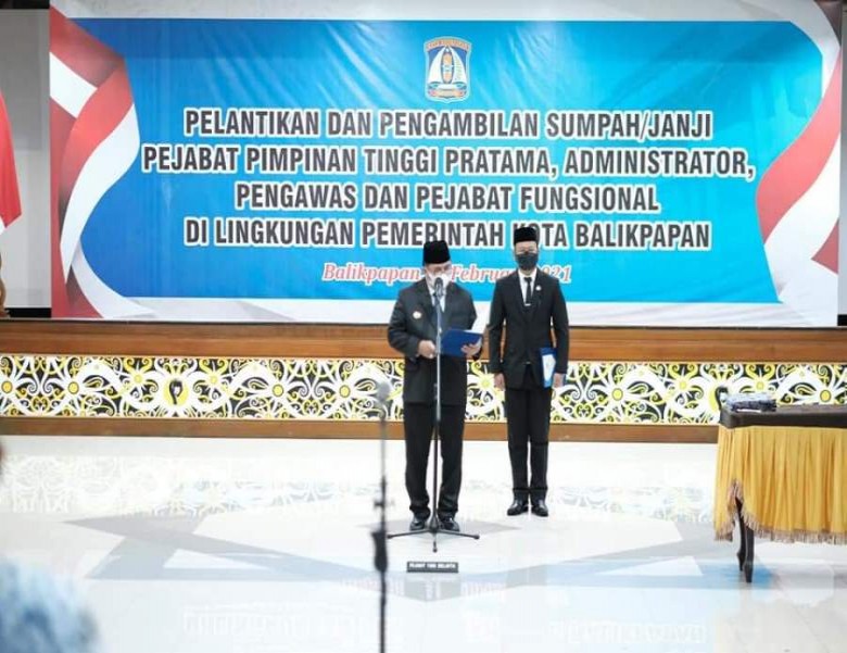 Jelang Berakhir Masa Jabatan, Walikota Rizal Effendi Lantik Tiga Kepala OPD